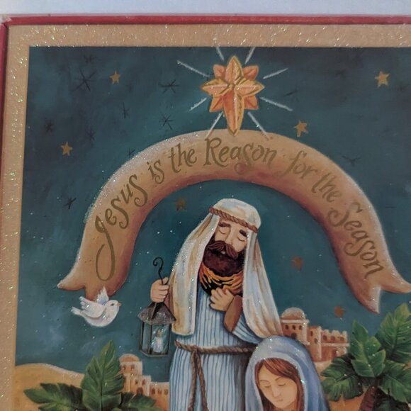 NWT 16 Glitter Nativity Christmas Cards Paper Magic Sealed Box Christian Holiday - Picture 3 of 7